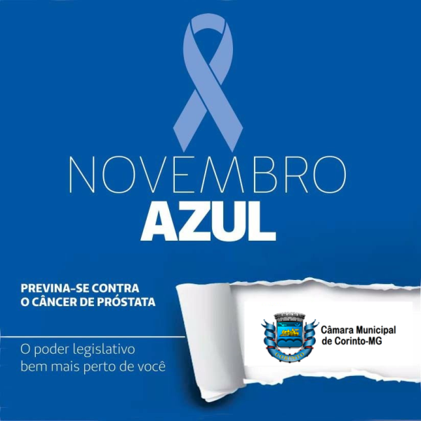 CÂMARA DE VEREADORES DE CORINTO ADERE À CAMPANHA NOVEMBRO AZUL