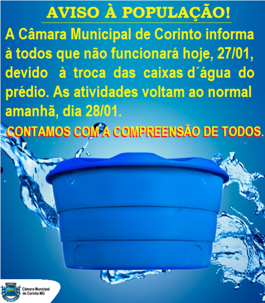 AVISO A TODA POPULAÇÃO DE CORINTO.