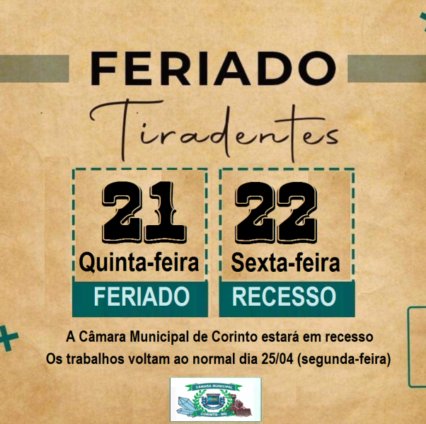 FERIADO DE TIRADENTES