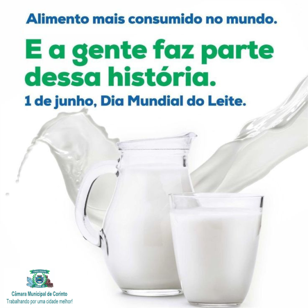  1 DE JUNHO, É DIA MUNDIAL DO LEITE