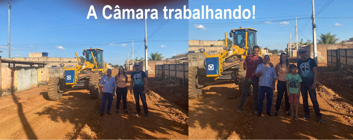 PRESIDENTE DA CÂMARA E VEREADORES ACOMPANHAM TRABALHOS DE RECUPERAÇÃO DAS RUAS DO BAIRRO ELVIRA DE PAIVA EM CORINTO.