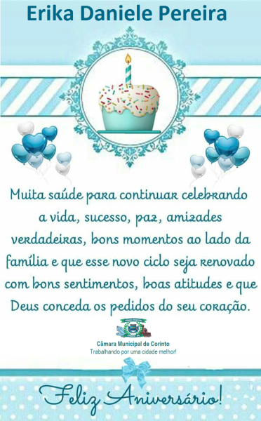 COMEMORAMOS O ANIVERSÁRIO DE NOSSA FUNCIONÁRIA ERIKA DANIELE PEREIRA