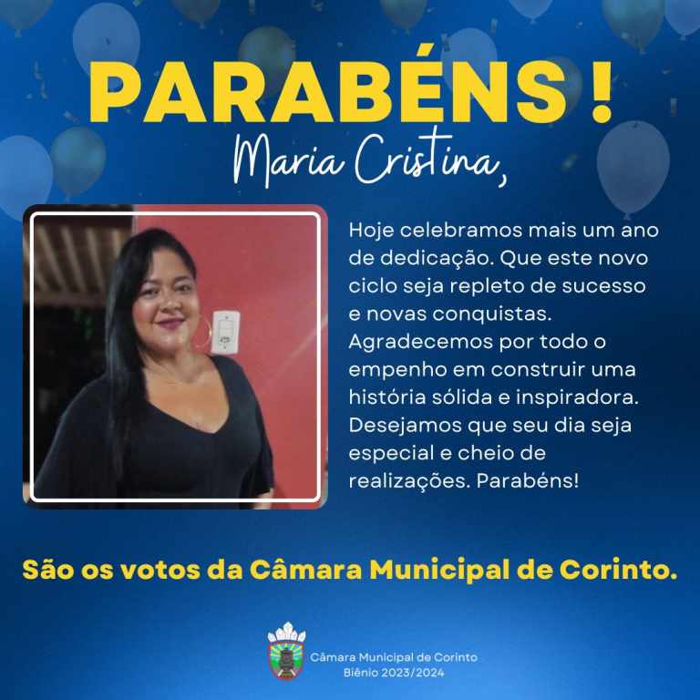 Aniversário de Maria Cristina.