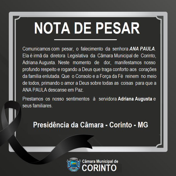 NOTA DE PESAR